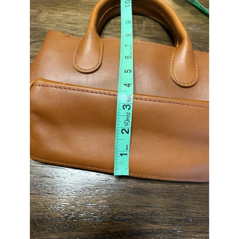 Portland Leather Goods Raindrop Crossbody Bag Purse Honey Small Brown Top Handle - Picture 15 of 16